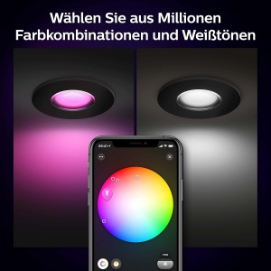 Lampa de tavan Philips Hue Xamento, negru, 16 milioane de culori, dimabila - Img 6
