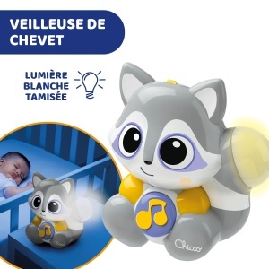 Lampa de veghe Chicco 3-in-1 cu lumini si sunete mod portabil si pentru noptiera gri 0 luni - Img 3
