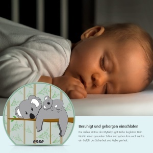 Lampa de veghe Reer MyBabyLight Koala LED siguranta pentru copii gri deschis - Img 2