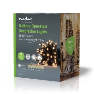 Lampa Decorativa LED Nedis 96 LED-uri 7.2m Lumina Calda Neagra - Img 8