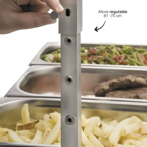 Lampa Infrarosu Profesionala Lacor 69061 550W Inaltime Reglabila Aluminiu - Img 4