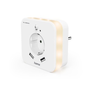 Lampa LED cu senzor de miscare Hama, 2x USB A, 3000K, 0.3W
