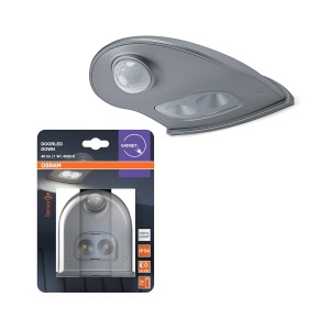 Lampa LED cu senzor de miscare Osram, 40lm, 0,95W, IP54, argintie