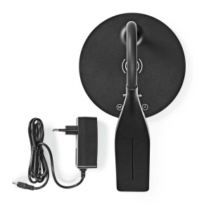 Lampa LED de birou NEDIS cu incarcator wireless, 15W, dimabila, neagra - Img 4