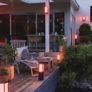 Lampa LED de exterior Philips Hue Impress, dimabila, 16 milioane culori, neagra - Img 3
