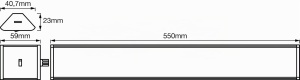 Lampa LED de interior LEDVANCE, 50 cm, senzor de miscare, aluminiu argintiu - Img 3