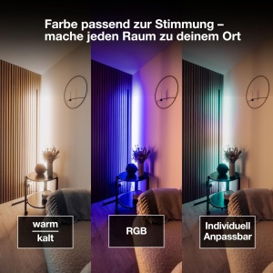 Lampa LED de podea Osram 2000mm, 20W, RGBW, Negru - Img 3