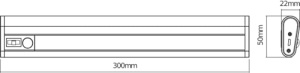 Lampa LED de sub dulap Osram LinearLED 300, 98 Lumen, cu senzor de miscare, argintie - Img 6