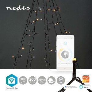 Lampa LED decorativa NEDIS SmartLife 200 LED-uri 10 x 2 m Wi-Fi - Img 2