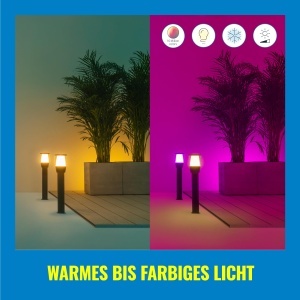 Lampa LED Exterioara WiZ Elpas, Dimmabila, 16 Milioane Culori, Neagra - Img 6