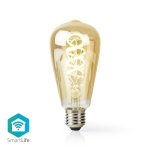 Lampa LED Filament Nedis Smartlife ST64 E27 360 lm 4.9 W Alb Cald la Alb Rece - Img 2