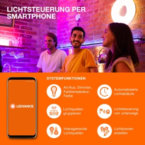 Lampa LED inteligenta Ledvance SMART Orbis Plate, WiFi, 3000K-6500K, alba, 430mm - Img 9