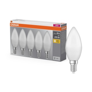 Lampa LED Osram B40 Minikerze 4,9W 2700K cald, E14, matt