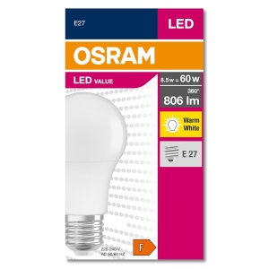 Lampa LED OSRAM E27, 8.50W, Lumina Calda 2700K, 10 Bucati - Img 5