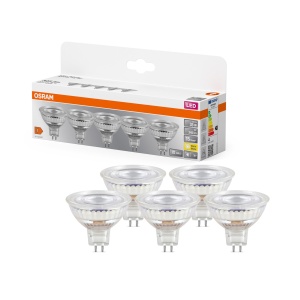 Lampa LED Osram MR16, 5W, 2700K, GU5.3, sticla mata, non-dimabila