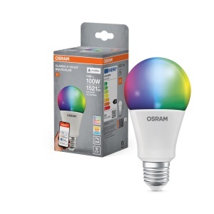 Lampa LED Osram SMART RGBW E27, 100W inlocuire, 16 milioane culori