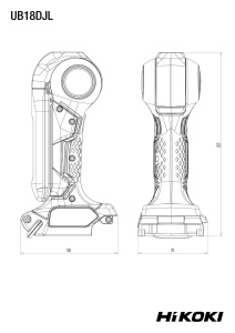 Lampa LED portabila Hikoki UB18DJLL0Z, 18V, 230 lm, 3 moduri de iluminare - Img 2