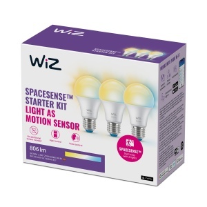Lampa LED Smart WiZ E27, 60W, 806 Lumen, dimmabila, set 3 bucati