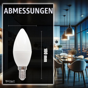 Lampa LED V-TAC E14 4,5W (echivalent 40W) - 470 Lumen, Lumina Rece 6500K - Img 6