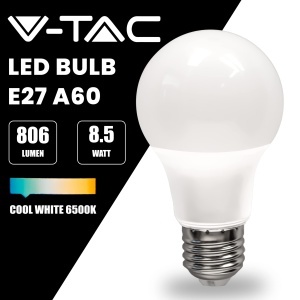 Lampa LED V-TAC E27 8,5W 806 Lumen 6500K Alb Rece - Img 3