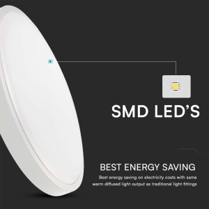 Lampa LED V-TAC Runde 24W, 2500 Lumen, Alb, IP44, 295mm - Img 6
