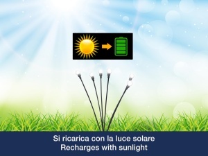 Lampa solara Beper P207ILO104, 6 LED-uri, forma florala, cu suport pentru gradina - Img 5