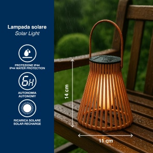 Lampa solara Beper P207ILO300 pentru gradina si balcon, IP44, autonomie 6 ore - Img 7