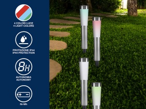 Lampa solara BEPER P207OUT002 pentru gradina, 56 cm, IP44, 3 moduri - Img 2