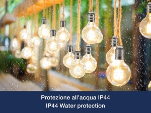 Lampa solara decorativa Beper P207ILO500, 10 LED-uri, IP44, 3.7 metri, stil vintage - Img 5