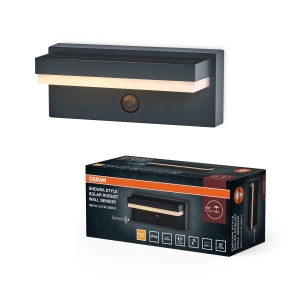 Lampa solara Osram Endura Style, 2,5W, senzor de miscare, USB-C, gri