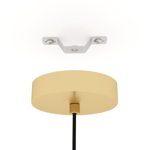 Lampa suspendata EGLO Manizales, design minimalist, metal auriu, E27 - Img 5