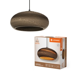 Lampa suspendata LEDVANCE Decor Cardboard Drop, 400 mm, din carton reciclat, usoara