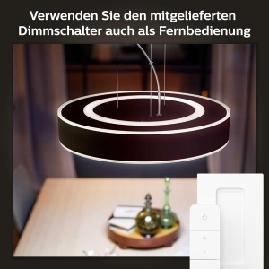 Lampa suspendata Philips Hue Enrave, 4500lm, neagra, cu dimmer - Img 3