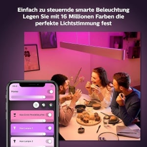 Lampa suspendata Philips Hue Ensis, 5500 lm, dimabila, alba, 16 milioane culori - Img 4