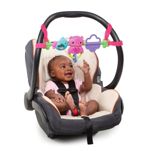 Lant pentru carucior Bright Starts cu lumini si melodii, design bufnita si pasare