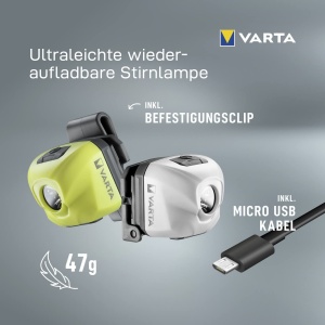 Lanterna frontala VARTA H30R, LED reincarcabila, usoara, rezistenta la stropi - Img 6