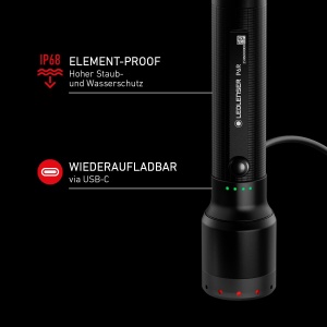 Lanterna LED Ledlenser P6R, 1200 Lumen, 320m, USB-C, IP68 - Img 5