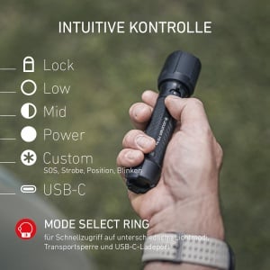 Lanterna LED Ledlenser P7R Pro, 2000 Lumen, 60h autonomie, IP68 - Img 3