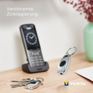 Lanterna LED VARTA cu 2 baterii CR2016, metal, 2 moduri de iluminare - Img 5