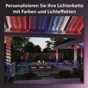 Lanterne LED Philips Hue Festavia, 250 Mini LED-uri, 20 m, Alb si Culoare - Img 3