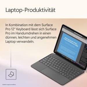 Laptop 2 in 1 Microsoft Surface Pro 12 Snapdragon X Plus 16GB RAM, 256GB SSD - Img 9