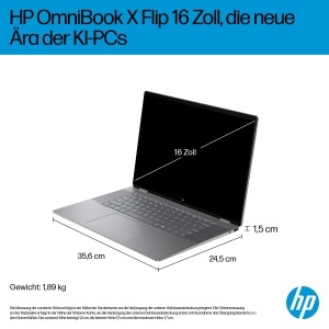 Laptop 2in1 HP OmniBook X Flip AMD Ryzen AI 5 16GB RAM 512GB SSD Argintiu - Img 5