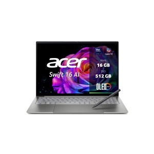 Laptop Acer Swift 16 AI OLED SF16-71T-7053, 16 WQ2.8K, 16 GB RAM, 512 GB SSD, Gri