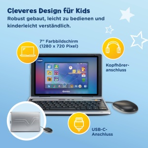 Laptop educational VTech Genio Lernlaptop XL, 7 inch, 40 jocuri educative - Img 4