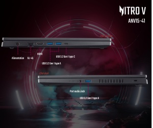 Laptop Gaming Acer Nitro V ANV15-41-R9NM, 15.6, AMD Ryzen 7, 16GB RAM, 1024GB SSD, Negru - Img 2