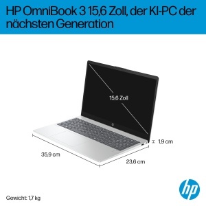 Laptop HP OmniBook 3, AMD Ryzen 5, 16GB RAM, 512GB SSD, 15.6 inch FHD, Argintiu - Img 5