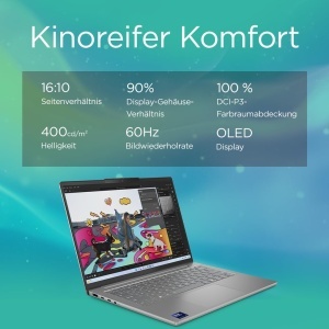 Laptop Lenovo IdeaPad Slim 5i 14 OLED Intel Core Ultra 9 1TB SSD 32GB RAM Gri - Img 4