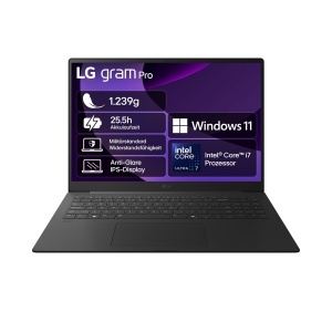 Laptop LG gram Pro 16 16Z90TS-G.AU89G, 16GB RAM, 1TB SSD, Negru - Img 1