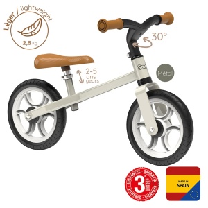 Laufrad pentru copii Smoby First Bike, inaltime reglabila 32,5-37,5 cm, roti silentioase - Img 2