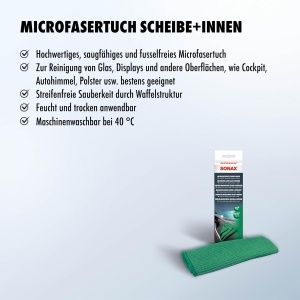 Laveta Microfibra SONAX, 38x38 cm, pentru curatare sticla si suprafete delicate - Img 4